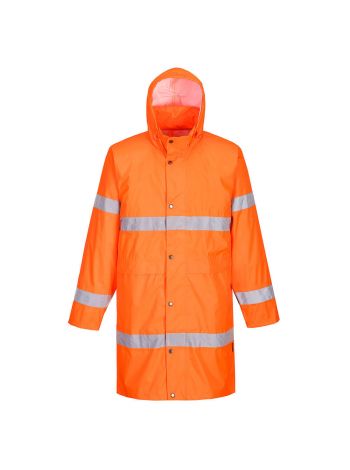 Hi-Vis Rain Coat 100cm , 4XL, R, Orange