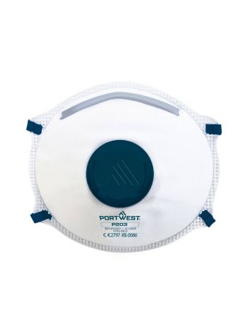 FFP2 Valved Dolomite Respirator (Pk10), , R, White