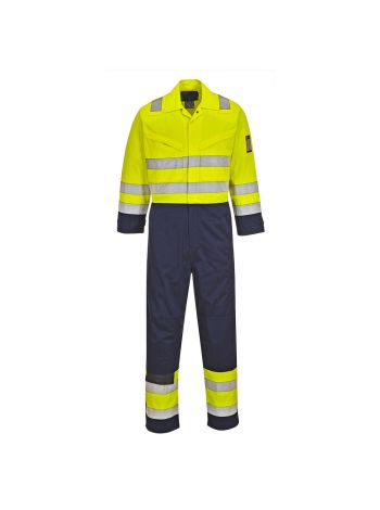 Hi-Vis Modaflame Coverall, 4XL, R, Yellow/Navy