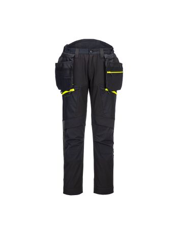 DX4 Detachable Holster Pocket Softshell Trousers, 28, R, Black
