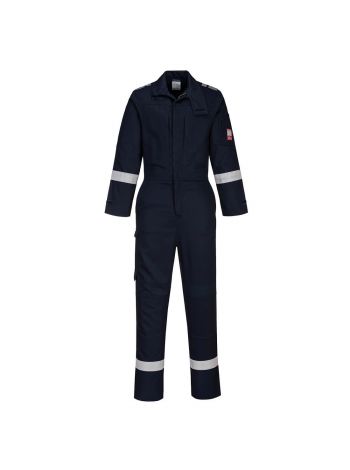 Bizflame Work Lightweight Stretch Panelled Coverall , L, R, Navy