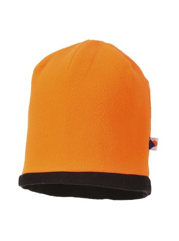 Reversible Hi-Vis Beanie Hat, , R, Orange/Black
