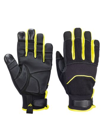 Needle Resistant Glove, L, Y, Black/Yellow
