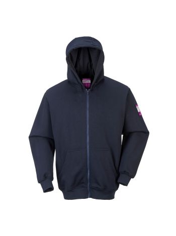 FR Zip Front Hooded Sweatshirt, 4XL, R, Navy