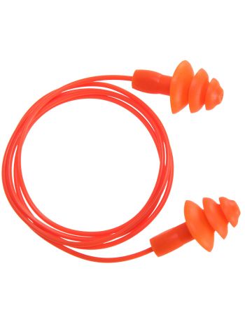 Reusable Corded TPR Ear Plugs (50 pairs), , R, Orange