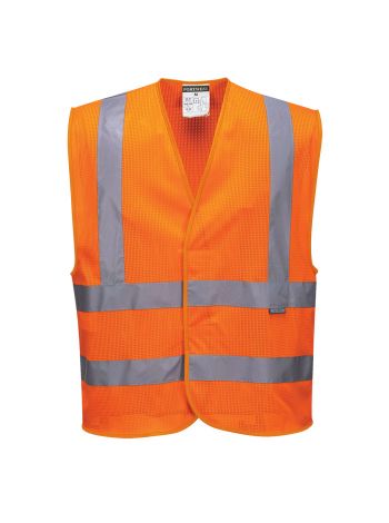 Hi-Vis Mesh Band and Brace Vest , 4X/5X, R, Orange