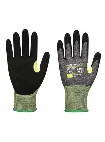 CS Cut E15 Nitrile Glove, L, R, Grey/Black