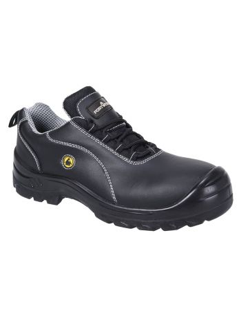 Portwest Compositelite ESD Leather Safety Shoe S1, 37, R, Black