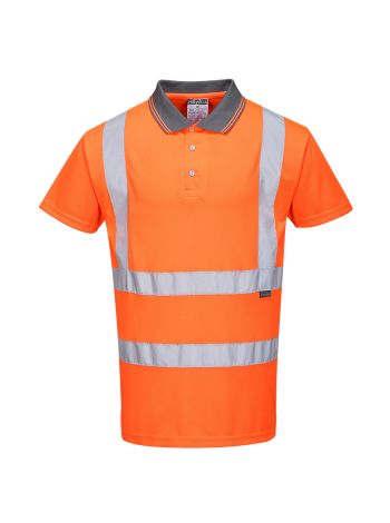 Hi-Vis Polo Shirt S/S , 4XL, R, Orange