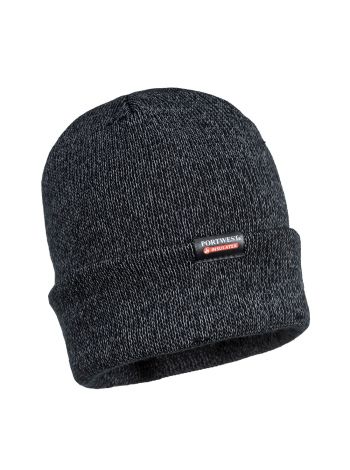 Insulated Reflective Knit Beanie, , R, Black