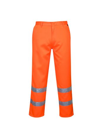 Hi-Vis Polycotton Service Trousers, M, R, Orange