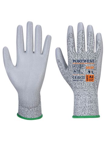 LR Cut PU Palm Glove, L, R, Grey