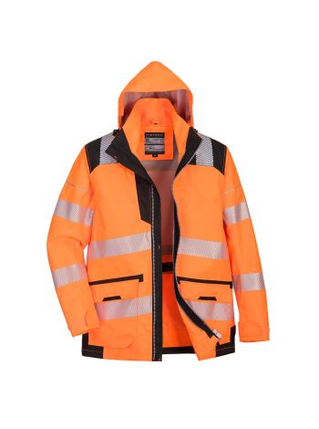 PW3 Hi-Vis Breathable 5-in-1 Jacket, 4XL, R, Orange/Black