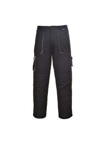 Portwest Texo Contrast Trousers - Lined, L, R, Black