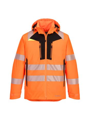 DX4 Hi-Vis Winter Jacket, 4XL, R, Orange/Black