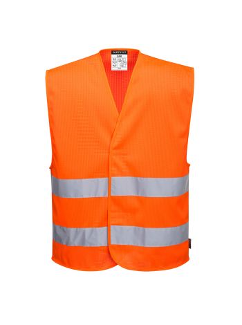 Hi-Vis Mesh Two Band Vest, 4X/5X, R, Orange
