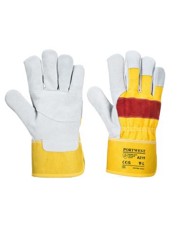 Classic Chrome Rigger Glove, XL, E, Yellow/Red